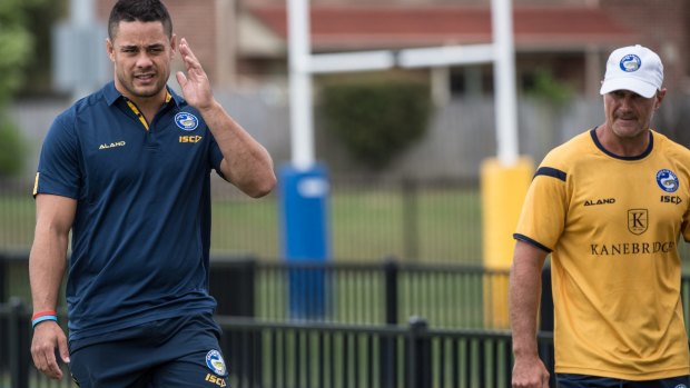 Jarryd Hayne brushed aside allegations of sexual assault during his first media conference with the Eels.