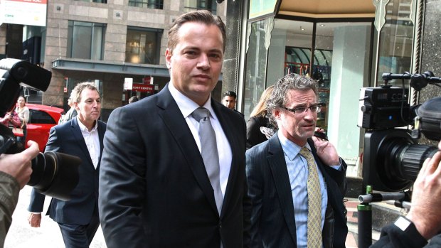 Avoided conviction: Mark Bosnich arrives  at Downing Centre Local Court.