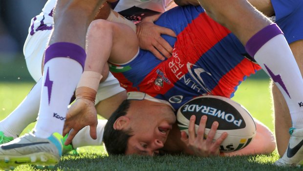 Heady daze: James McManus is talking legal action against the Newcastle Knights over the club's handling of his concussions. 