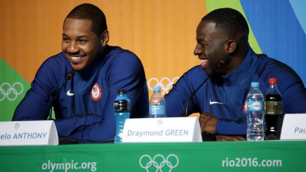 Dynamic duo: Carmelo Anthony and Draymond Green.