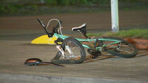 The 13-year-old girl's bike was left warped after the incident in Coburg.