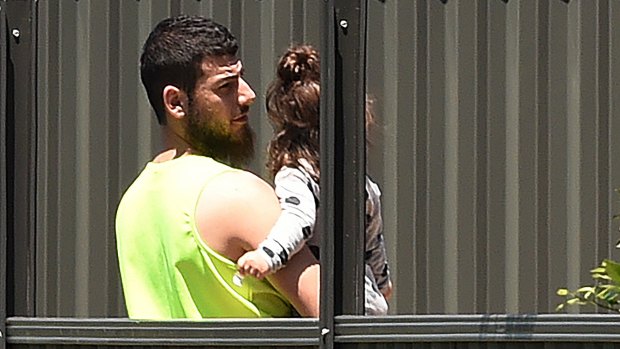 Mehmet Biber in the backyard of his home in western Sydney.