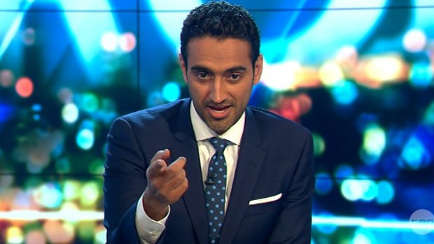 Waleed Aly addressing viewers on Ten's <i>The Project</i>.