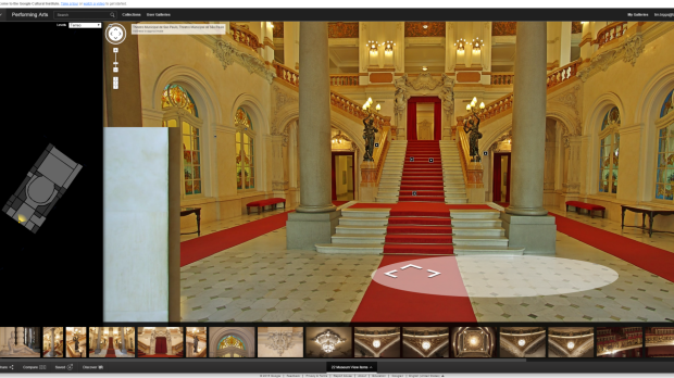 Exploring the Theatro Municipal de São Paulo with Google Street View, as part of the new online exhibition.