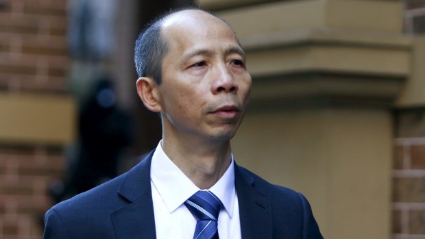Accused: Robert Xie arrives at the NSW Supreme Court on Wednesday.