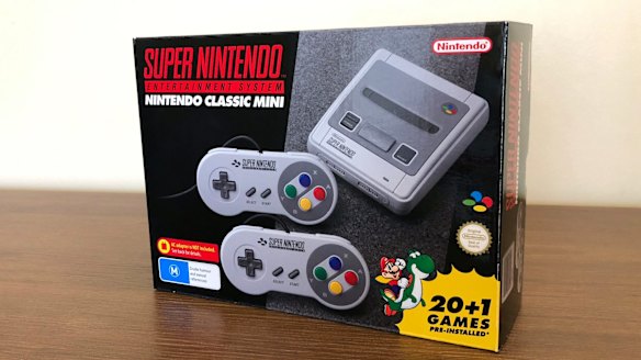 Even the packaging of the Mini SNES is a recreation of the original, but much smaller.