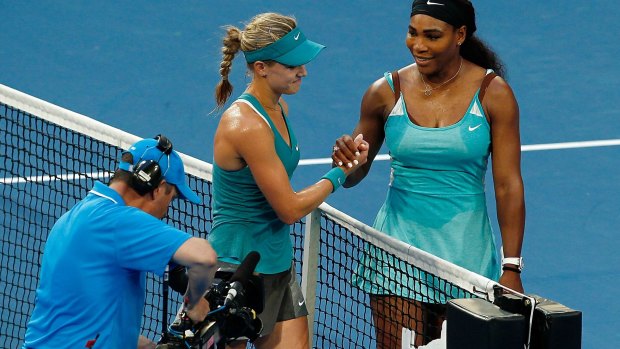 Eugenie Bouchard was surprised by the ease with which she defeated Serena Williams at the Hopman Cup.