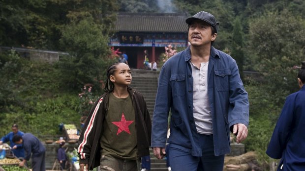 Jaden Smith and Jackie Chan star in <i>The Karate Kid</i>.