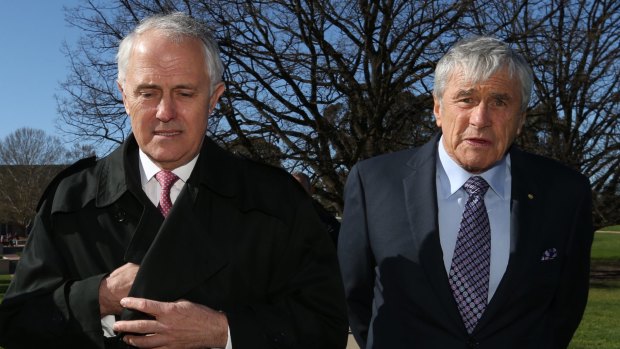 Kerry Stokes with Prime Minister Malcolm Turnbull.