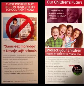 Leaflets distributed in Sydney this week by a group known as 'Children's Future'.