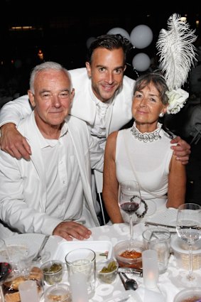 Francoise Pasquier (left), with his wife and his son, Aymeric Pasquier.