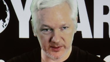 Julian Assange participates via video link in a news conference marking the 10th anniversary of Wikileaks earlier this month.