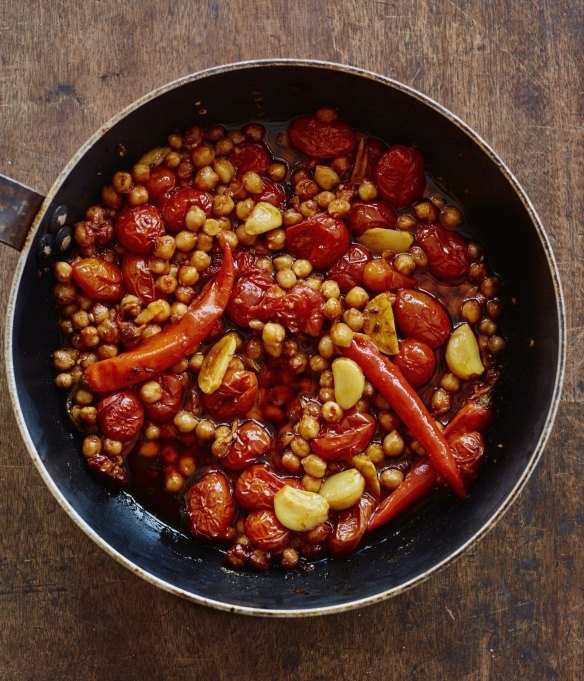 Confit tandoori chickpeas.