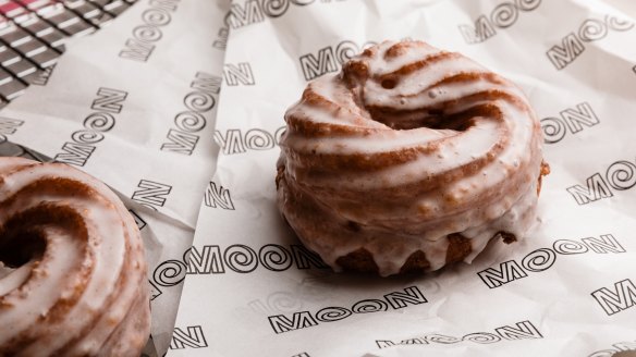 Moon in Fitzroy is selling crullers, like the love child of a canele and a doughnut.