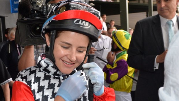 Michelle Payne before her ride on Akzar at the Kyneton Cup.