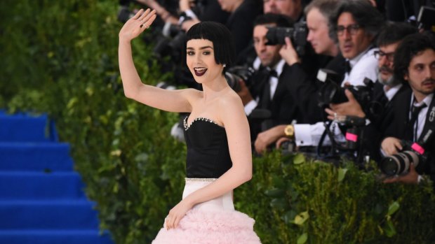 The bad ballerina look never looked as good as on Lily Collins.