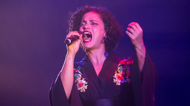 Emel Mathlouthi's wailing vocals were a world away from the tranquil music of Rahim AlHaj​ and Karim​ Wasfi.