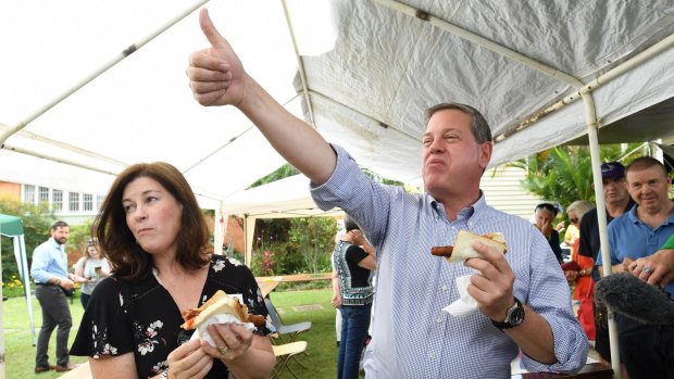 Tall order: Queensland Opposition Leader Tim Nicholls was trying to appeal to very different constituencies. 