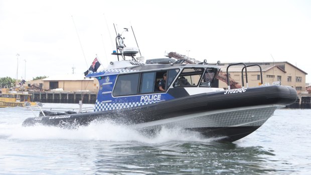 Water Police raced to a stricken yacht off North Stradbroke Island on Sunday, after the vessel hit rocks in the early hours of the morning.