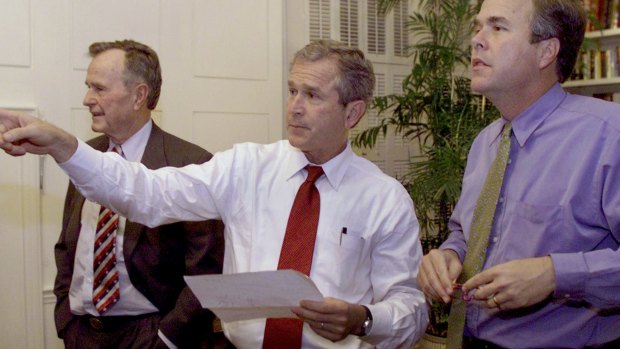 The three presidents?  George H.W., George W. and Jeb Bush in 2000.