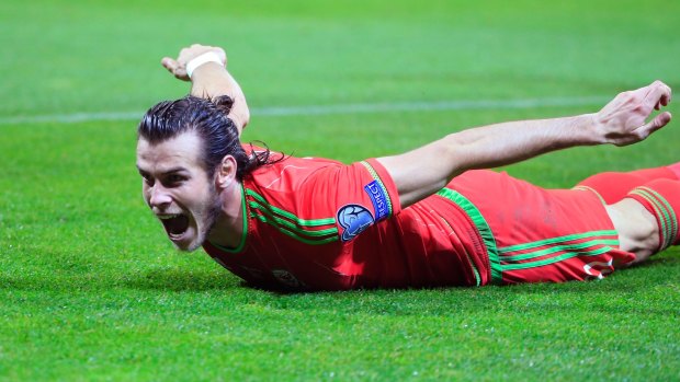 Gareth Bale celebrates qualification.