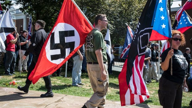 Nazi sympathisers in Charlottesville on August 12.