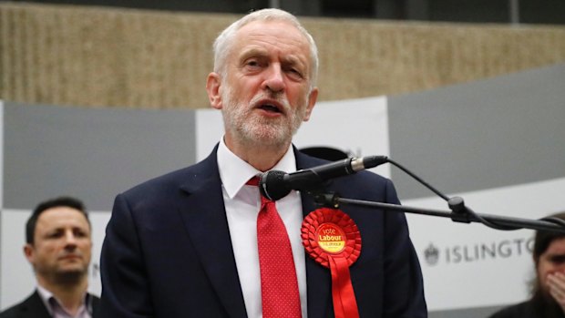 Britain's Labour Party leader Jeremy Corbyn says people have had enough of "austerity politics".