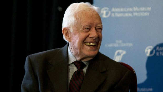 Former US president Jimmy Carter in January this year.