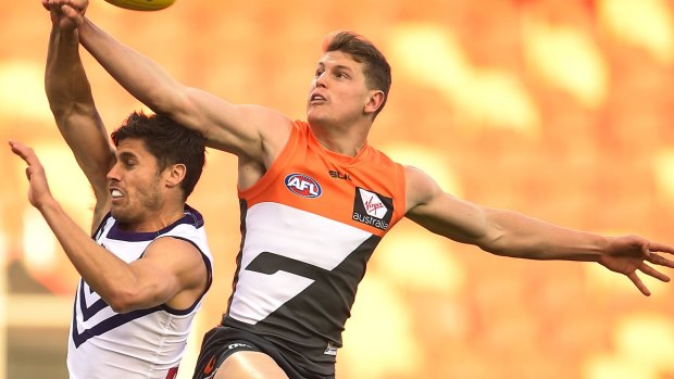 Loving life: Young Giants midfielder Jacob Hopper is excited about taking on the Swans in his first AFL final.