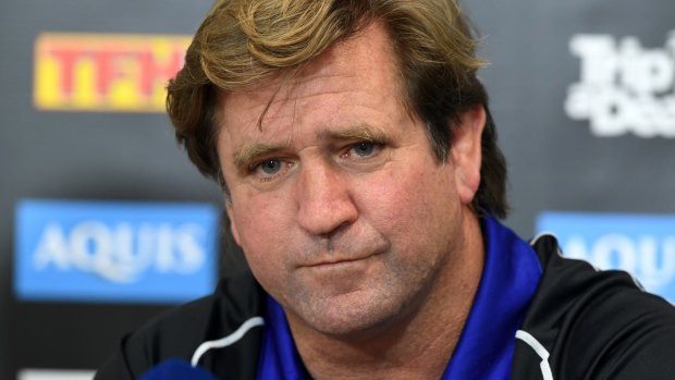 Family favourite: Des Hasler should find out whether he will continue to coach the Canterbury Bulldogs over the next fortnight.