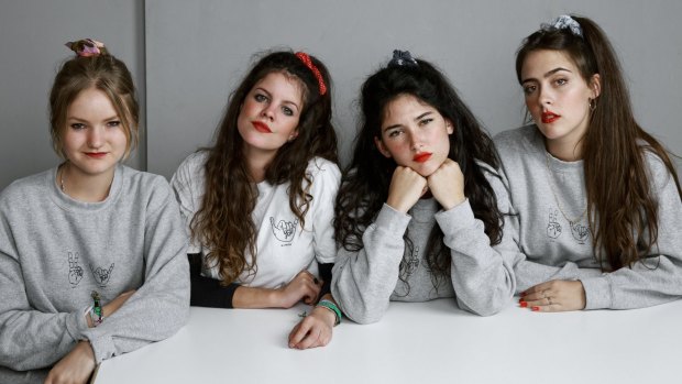 Spanish garage rockers Hinds play a sold-out show at the Newtown Social Club on May 5. 