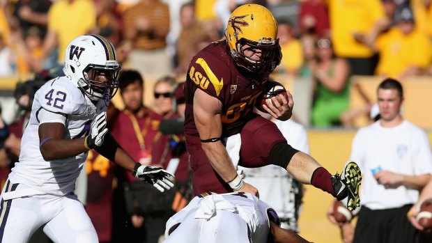 Chris Coyle playing gridiron with the Arizona State Sun Devils.