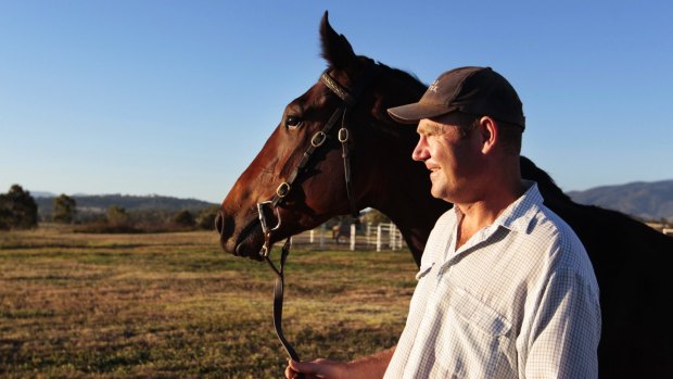 High hopes: Rod Northam with Tinszelda at his stables in Scone.