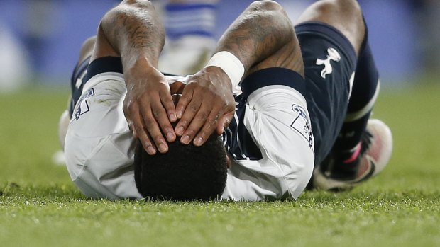 Tottenham's Danny Rose feels the pain.