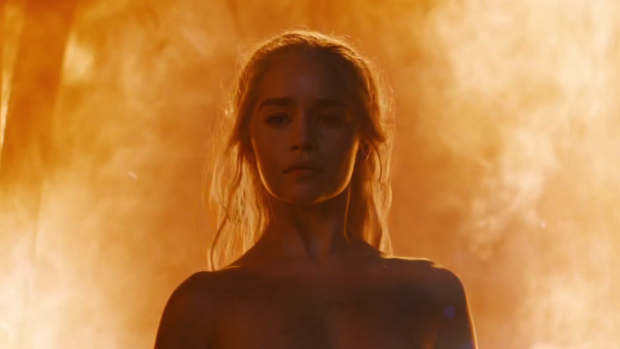 "It was naked, but it was strong" - Emilia Clarke on Daenerys' fire exit.