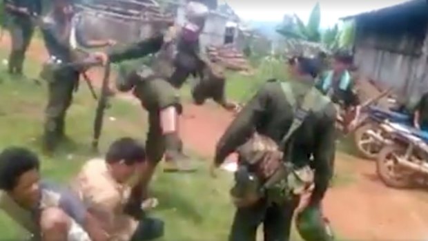 A 17-minute video that appears to show Myanmar soldiers abusing prisoners.