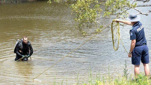 Police divers returned to the the Pimpama River on November 10.