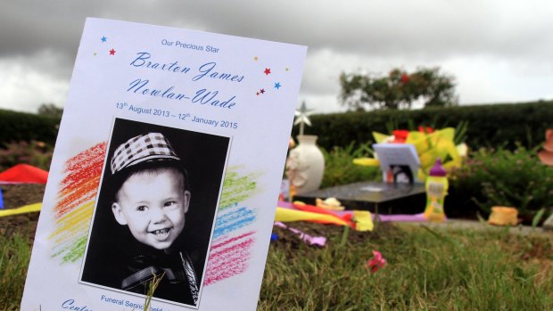 Family and friends said goodbye to Braxton at the Centenary Memorial Gardens, west of Brisbane.