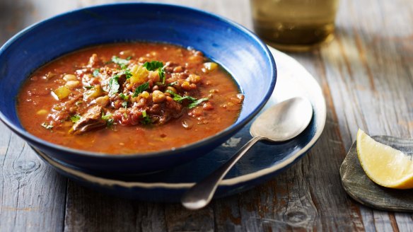 Olivia Andrews' slow cooker recipe Moroccan harira soup.