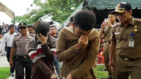 The two men were convicted after being caught in bed together and sentenced to 85 lashes each.