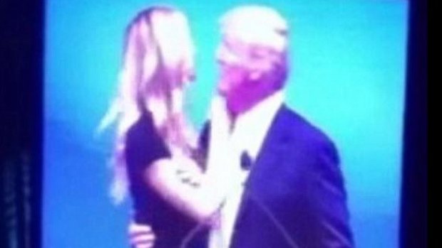 In 2011, Donald Trump was heard making an sexual joke about how Jennifer Hawkins 'came tonight' and remarking how the Australian model is 'beautiful' but 'not very bright'.