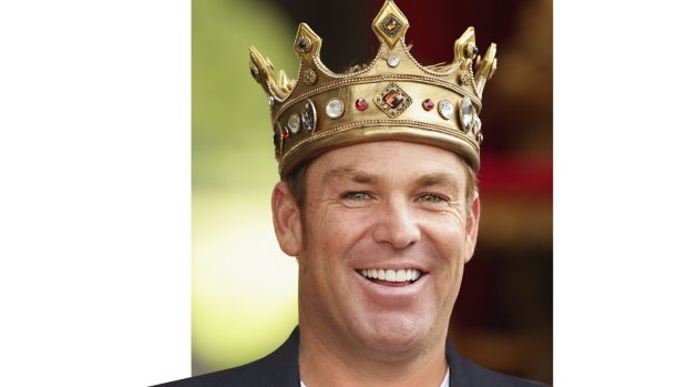 Dethroned: Last year's Moomba King Shane Warne.