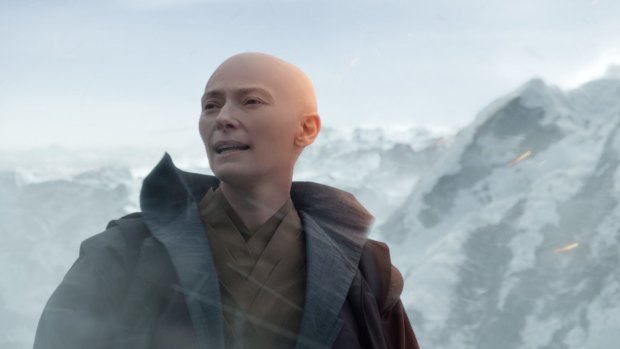 Swinton as The Ancient One in <i>Doctor Strange</i>.