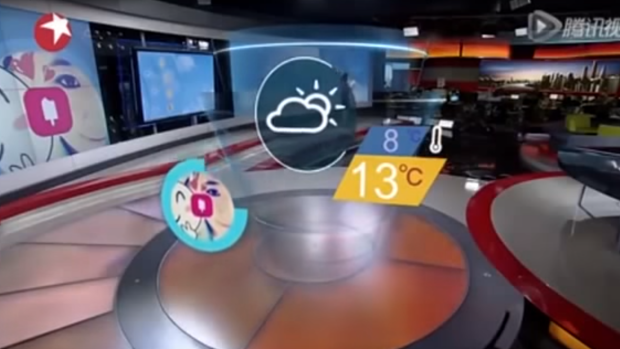 A Chinese morning news show is using Microsoft's XiaoIce, a deep learning AI software that uses smart cloud and big data, to report weather forecasts.