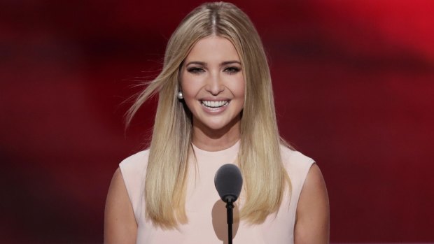 Ivanka Trump speaking at the Republican National Convention.