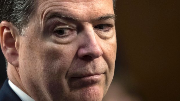 Former FBI director James Comey testifies before the Senate Select Committee on Intelligence, on Capitol Hill in Washington.