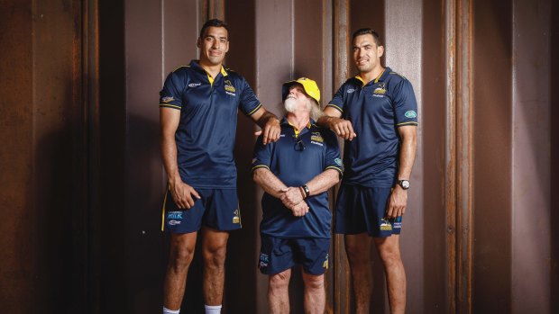 Brumbies twins Richie (left) and Rory Arnold (right) will compete for game time this year.