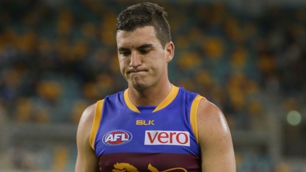 Apologetic: Tom Rockliff of the Lions