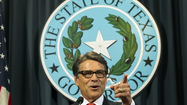 He's from Texas. Ex-governor Rick Perry. The state's name is synonymous with "crazy" in Norway.