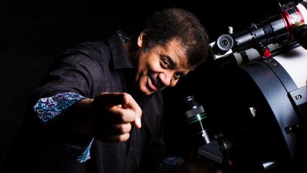 Neil deGrasse Tyson at the Sydney Observatory on Monday.